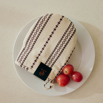 Rottie Studio 'Stitch Line' Oven Mitt - Casual Atelier Style (Single Piece)