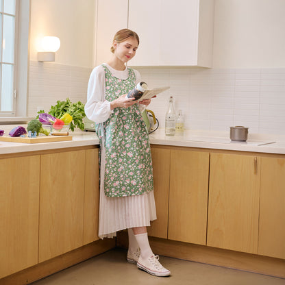 Rottie Studio 'Floral Rest' Cotton Apron (Waterproof Lined) - Vintage French Garden Style