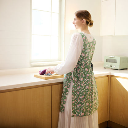 Rottie Studio 'Floral Rest' Cotton Apron (Waterproof Lined) - Vintage French Garden Style