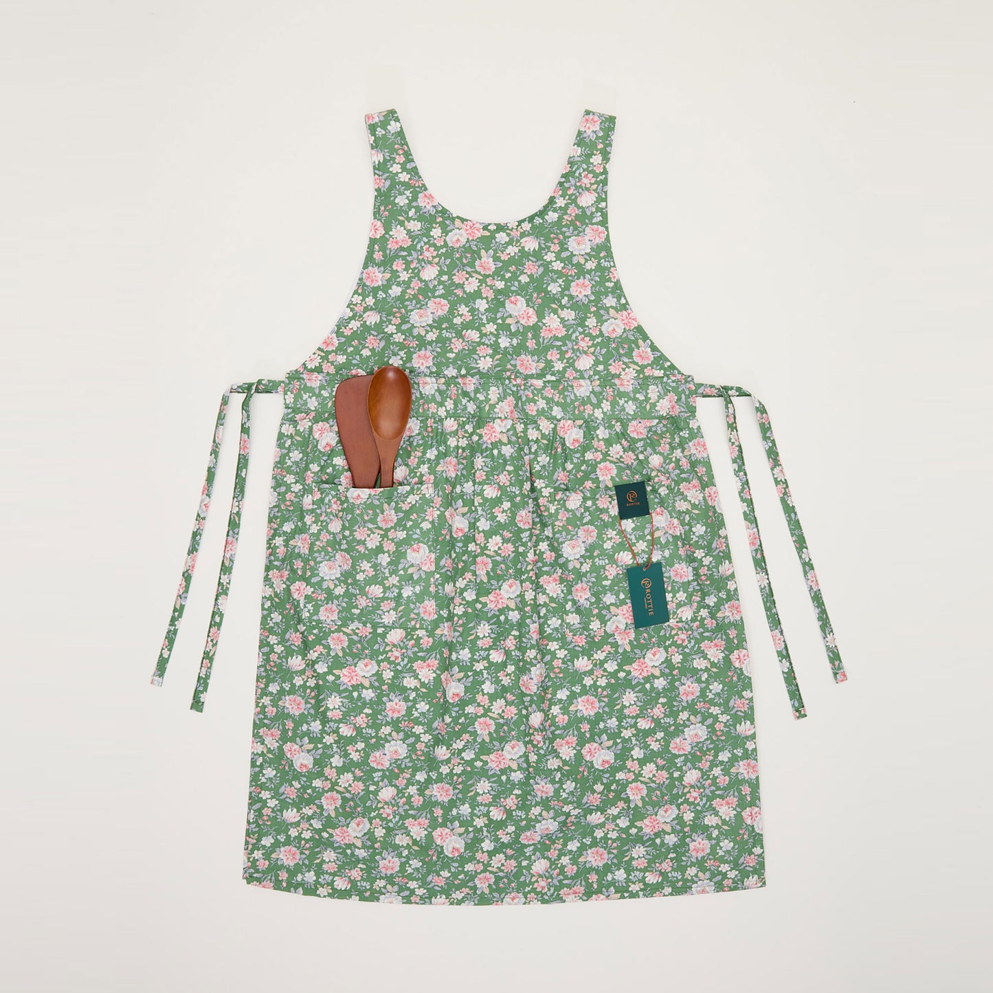 Rottie Studio 'Floral Rest' Cotton Apron (Waterproof Lined) - Vintage French Garden Style