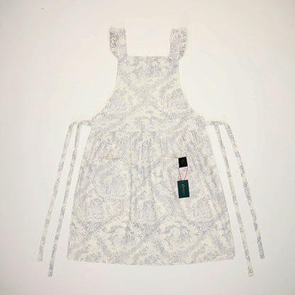 Rottie Studio 'Toile Sketch' Ruffled Cotton Pinafore Apron - Vintage French Style