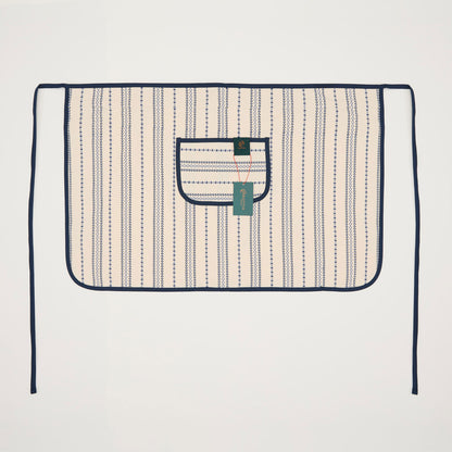 Rottie Studio 'Stitch Line' Oxford Half Apron - Vintage Cafe Style Waist Apron