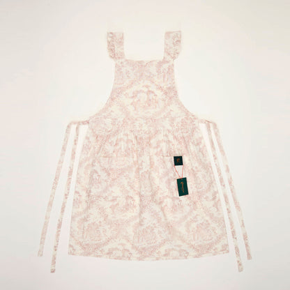 Rottie Studio 'Toile Sketch' Ruffled Cotton Pinafore Apron - Vintage French Style