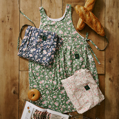 Rottie Studio 'Floral Rest' Cotton Apron (Waterproof Lined) - Vintage French Garden Style